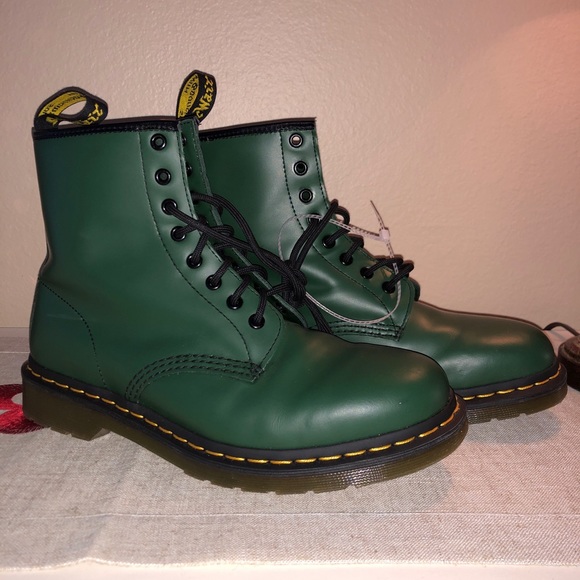 dark green doc martens